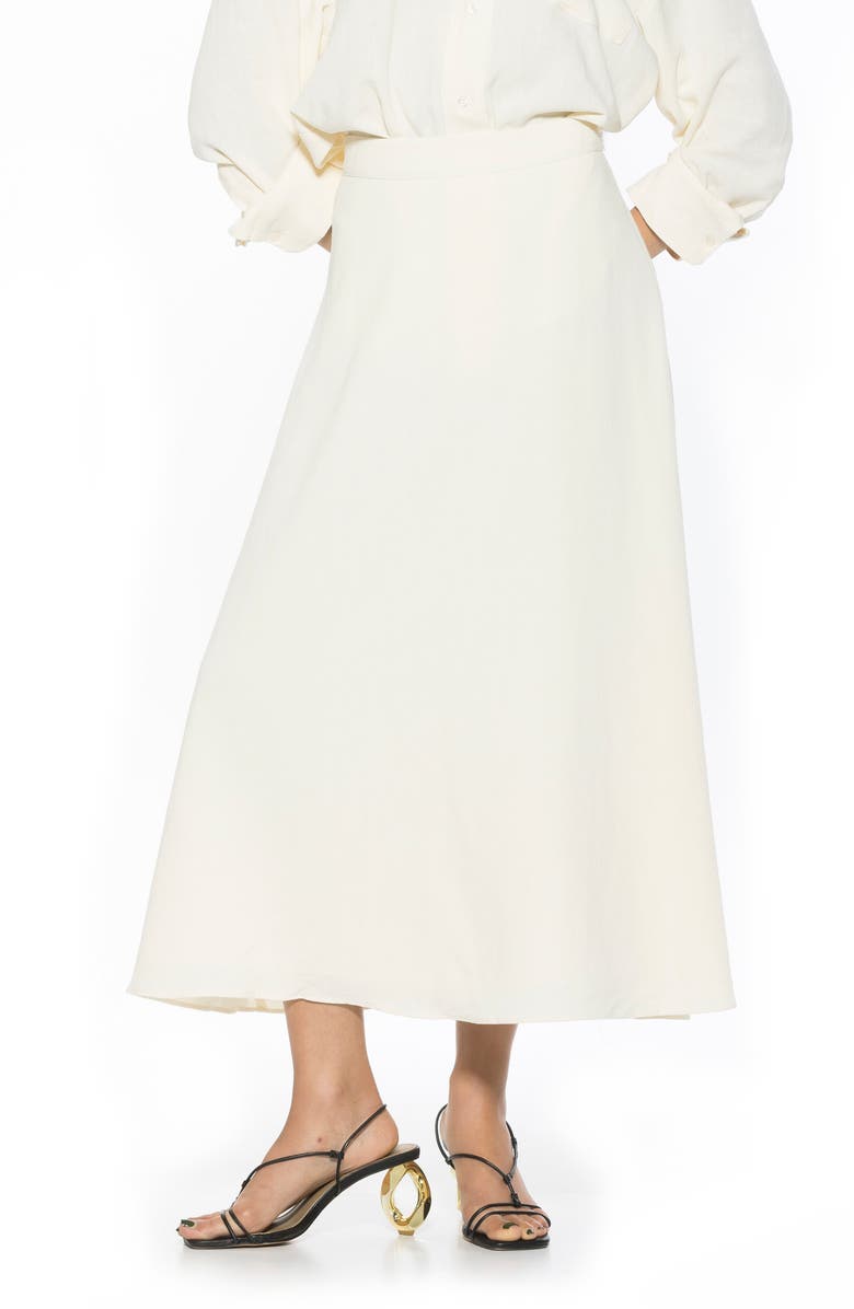 Alexia Admor Brilyn Linen Midi Skirt, Alternate, color, 