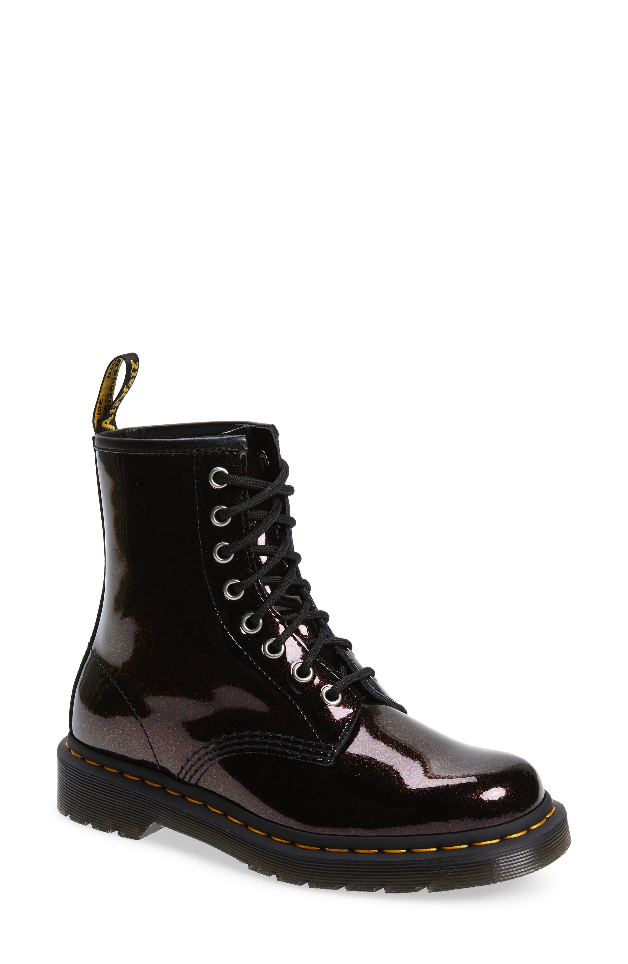 1460 Sparkle Boot, Main, color, PURPLE LEATHER