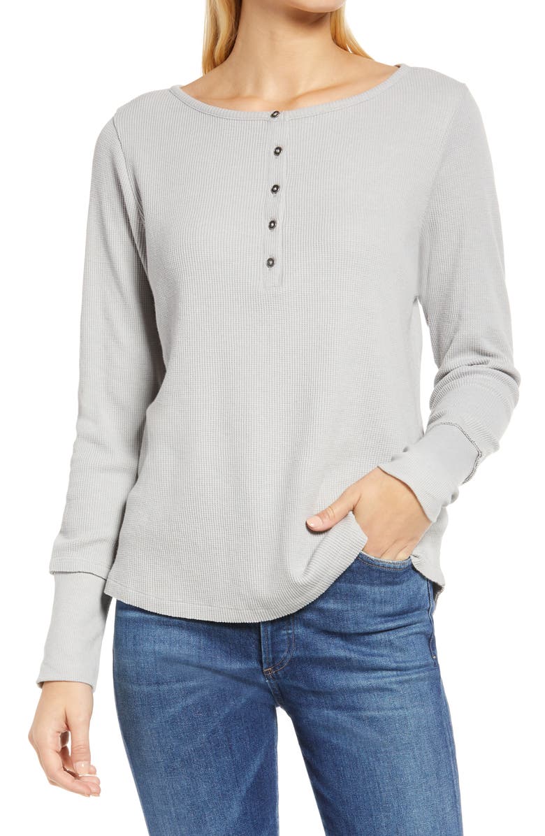 Caslon<sup>®</sup> Thermal Knit Henley, Main, color, 