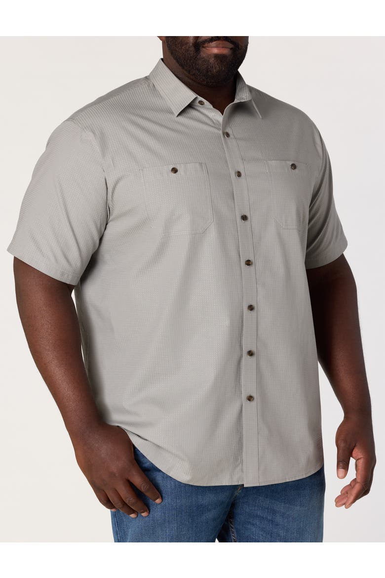 Textured Solid Sport Shirt, Alternate, color, GRIFFIN GREY