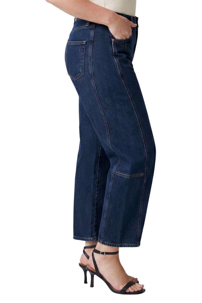 Slim Barrel High Waist Ankle Jeans, Alternate, color, RADIANT