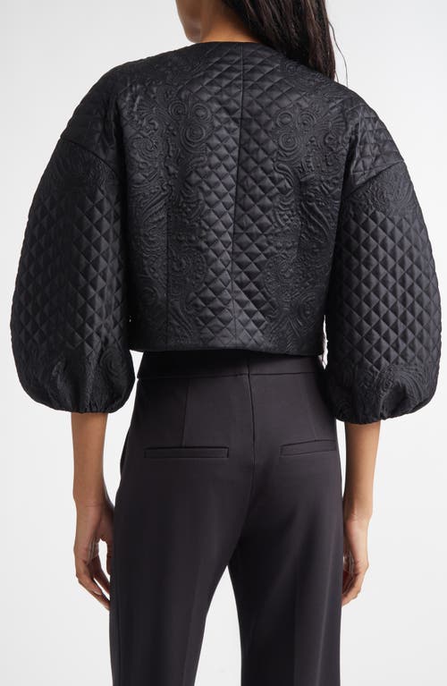 Veronica Beard Drake Quilted Balloon-sleeve Jacket In Black