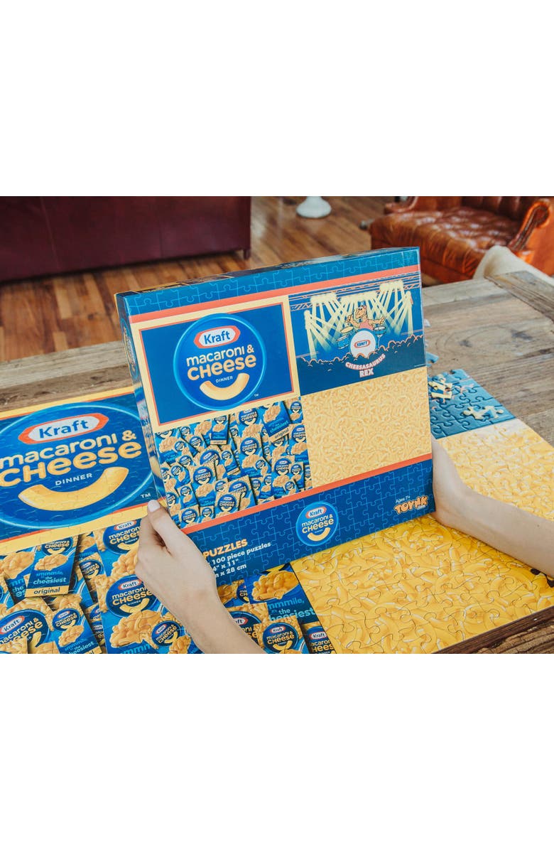 Toynk Kraft Macaroni and Cheese 100-Piece Jigsaw Puzzle 4-Pack | Toynk Exclusive, Alternate, color, Yellow
