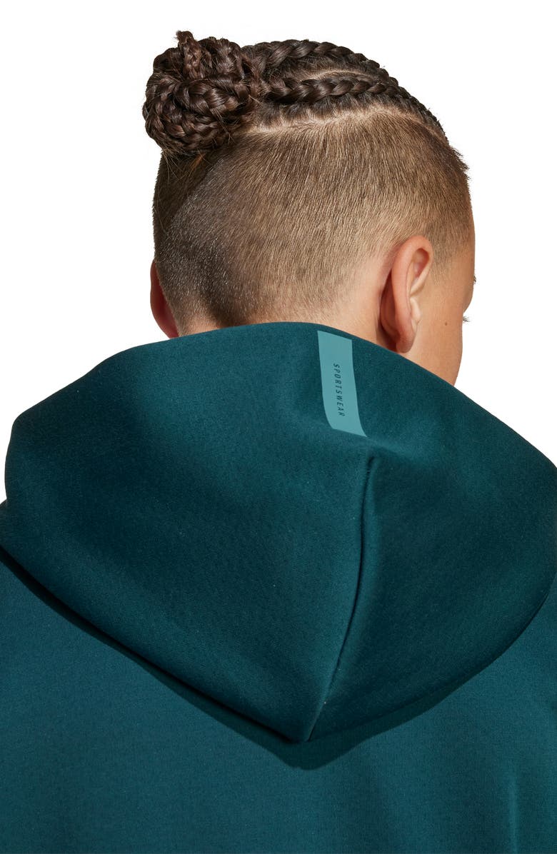 adidas Originals Kids' ZNE Zip Hoodie, Alternate, color, Aurora Ivy/ Preloved Teal
