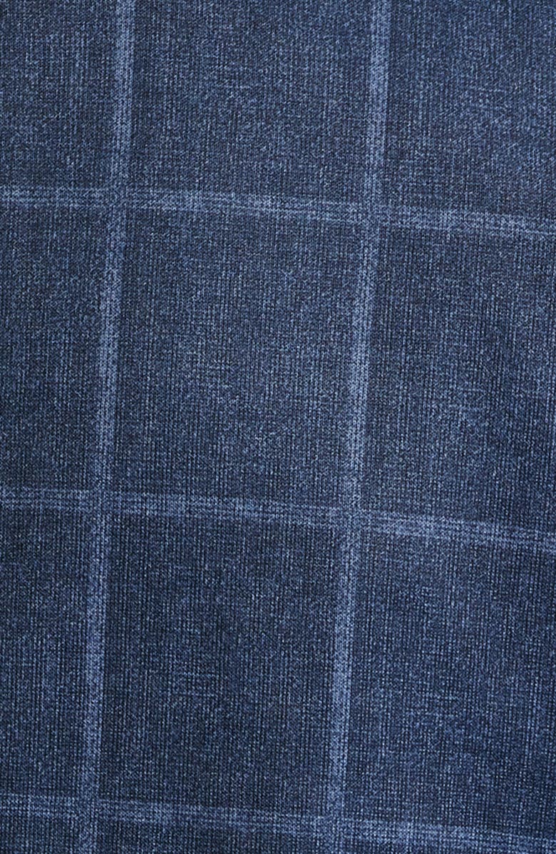 Johnston & Murphy XC Flex<sup>®</sup> Navy Windowpane Plaid Cotton Blend Knit Sport Coat, Alternate, color, Navy Plaid