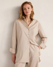 Haven Well Within The Longer Length Daily Shirt in Organic Cotton Poplin Baton Stripe