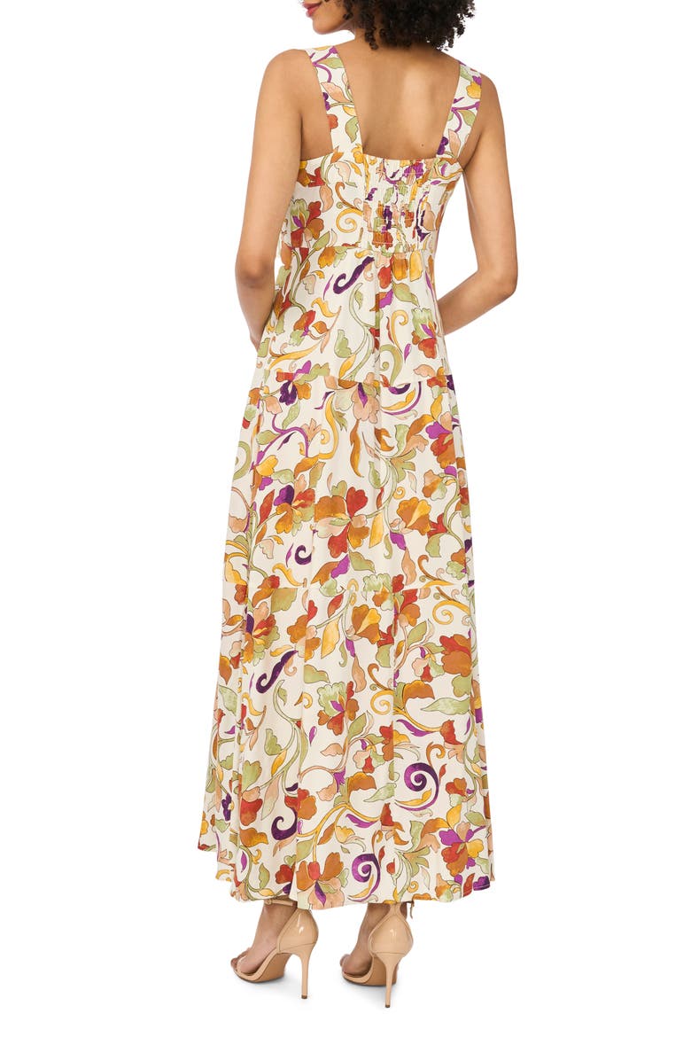 Print Sleeveless Tiered Maxi Dress, Alternate, color, APPLE RED