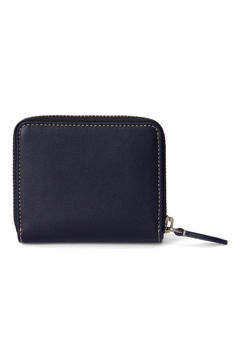 Bear Graphic Leather Billfold Wallet, Alternate, color, NEWPORT NAVY