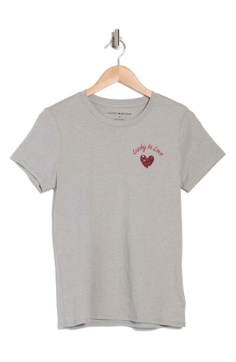 Lucky Brand Sequin Heart Embellished, Alternate, color,