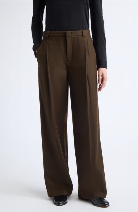 Camille Mid Rise Wide Leg Trousers