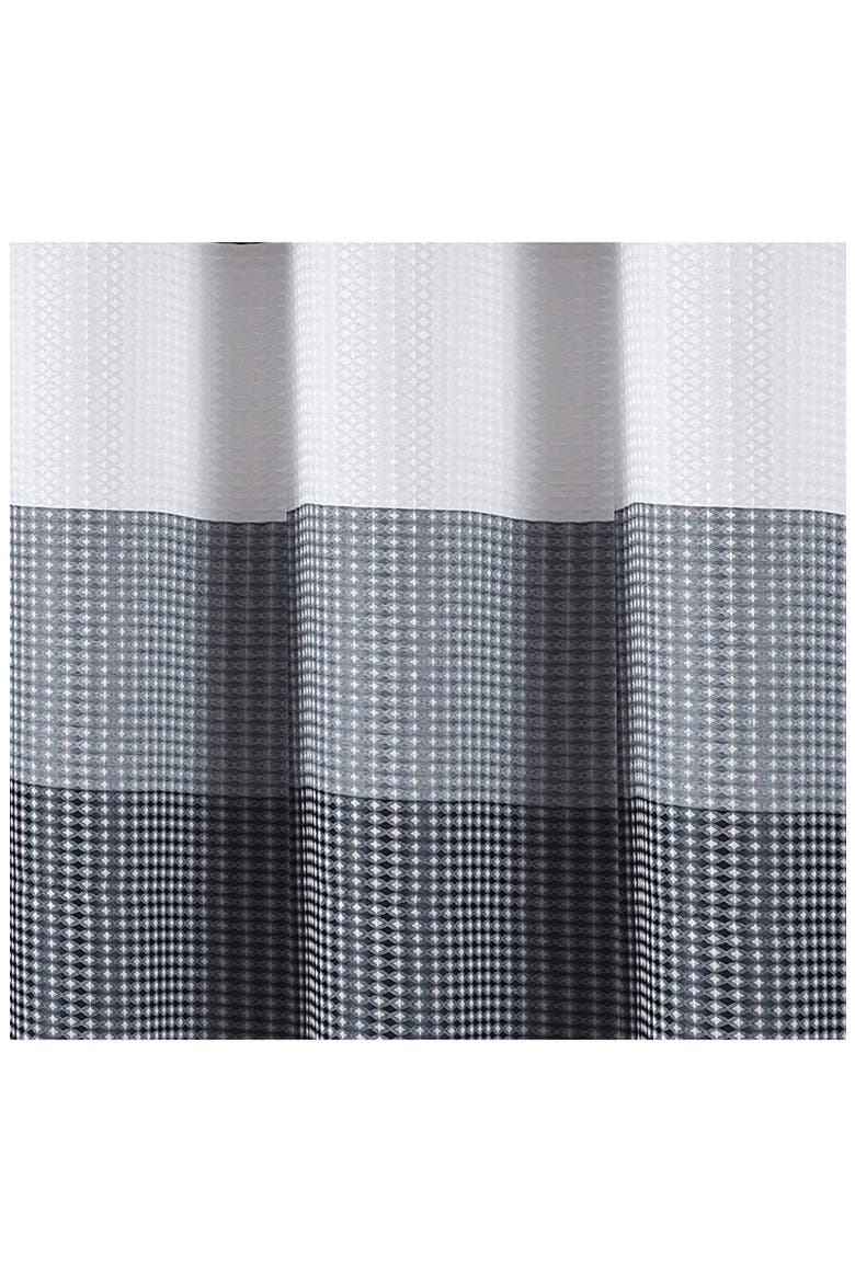 Shades Ombré Waffle Texture Shower Curtain, Alternate, color, NAVY