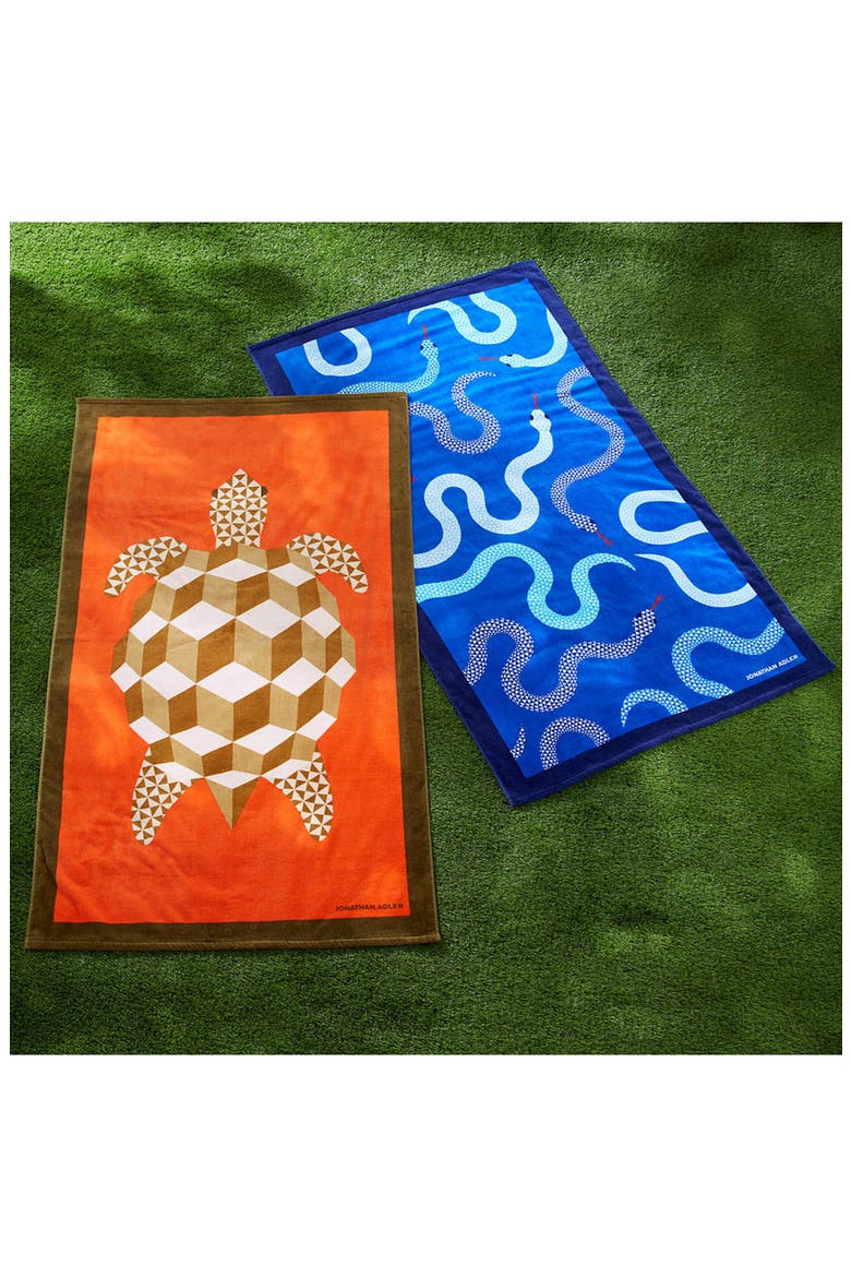 Eden Beach Towel, Alternate, color, Serpent Chic Blue