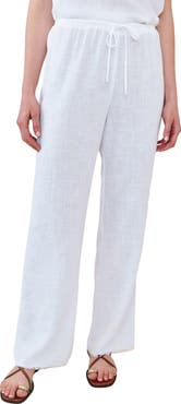 Bella Dahl Fray Hem Drawstring Beach Pants