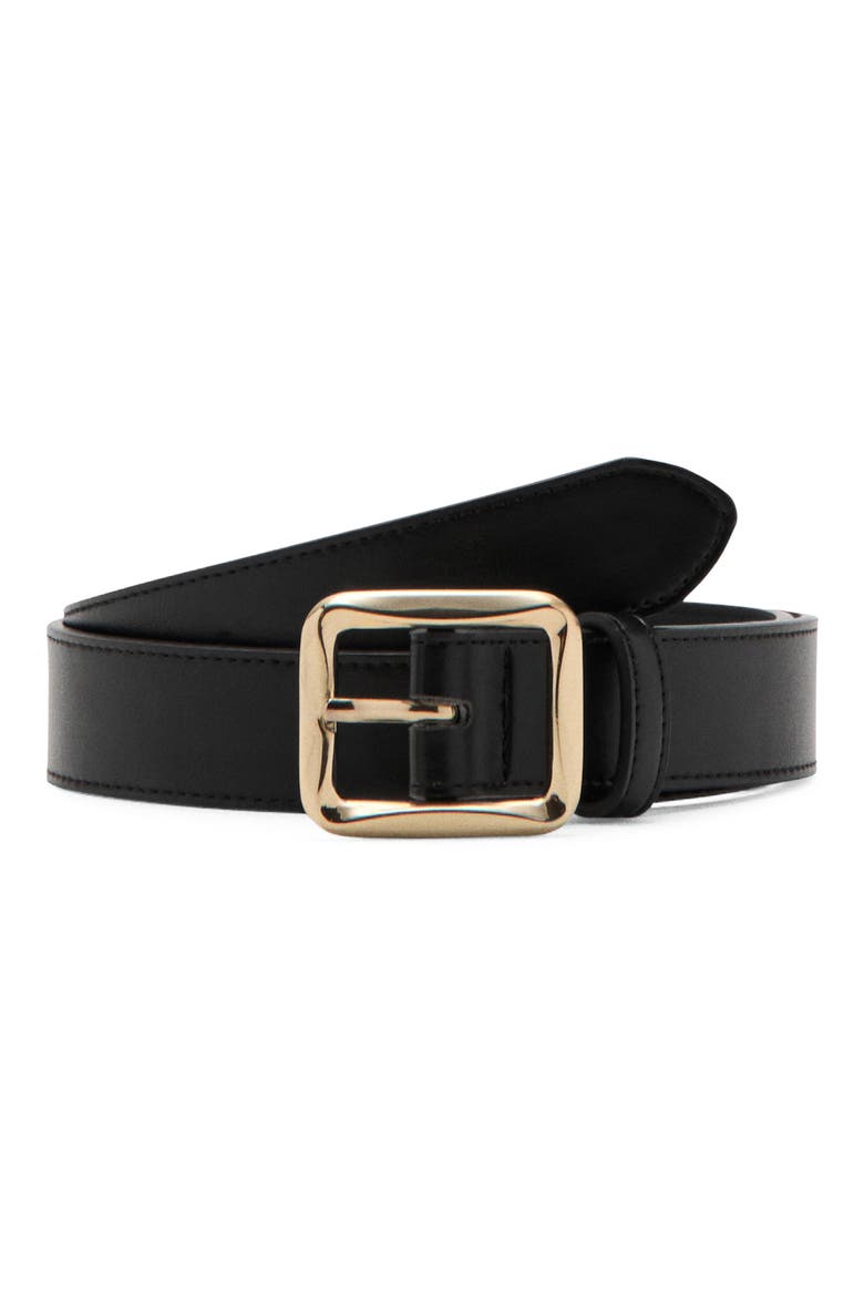 Square Buckle Belt, Main, color, BLACK