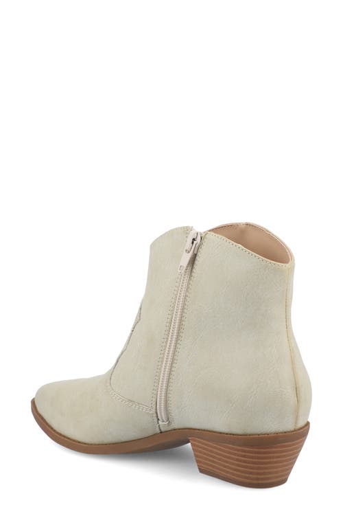 Journee Collection Taliah Western Ankle Boot In Neutral