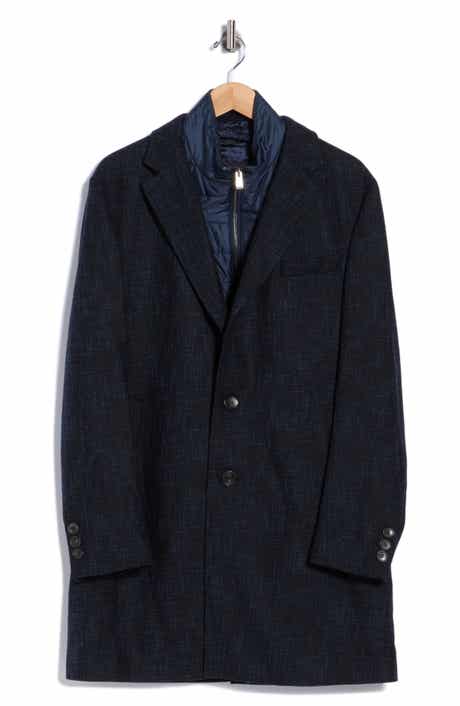 Nadim Wool Blend Coat with Removable Bib