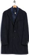 BOSS Nadim Wool Blend Coat with Removable Bib