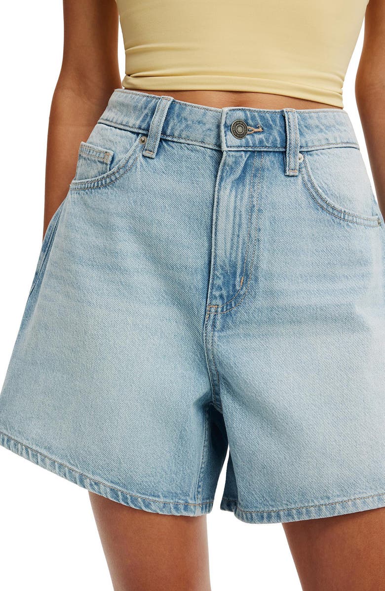 Cotton On High Waist '90s Denim Shorts, Alternate, color,