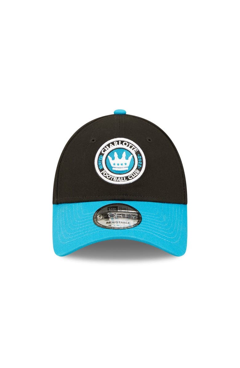 New Era Men's New Era Black/Blue Charlotte FC Basic 9FORTY Adjustable Hat, Alternate, color, Black