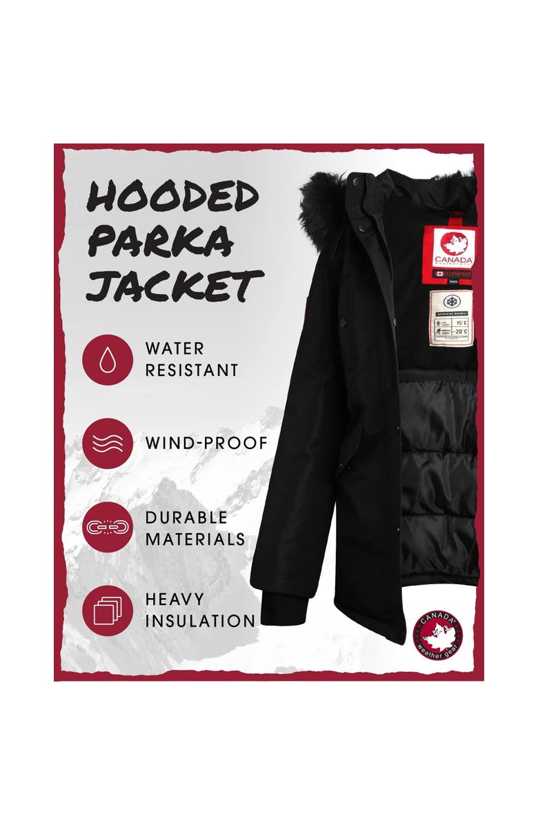 CANADA WEATHER GEAR Women's Long Winter Jacket, Alternate, color, Black