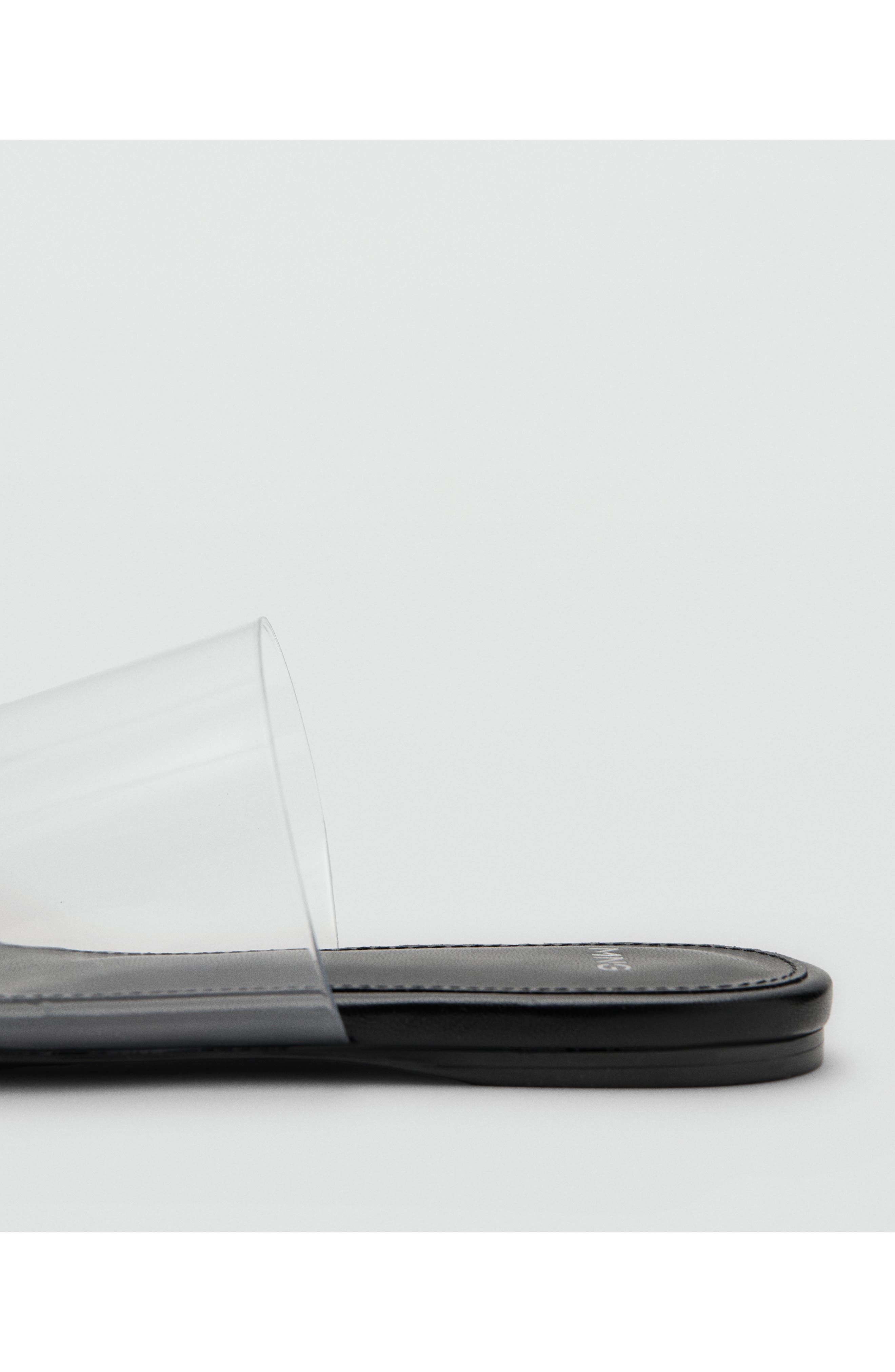 Transparent Slide Sandal, Alternate, color, BLACK