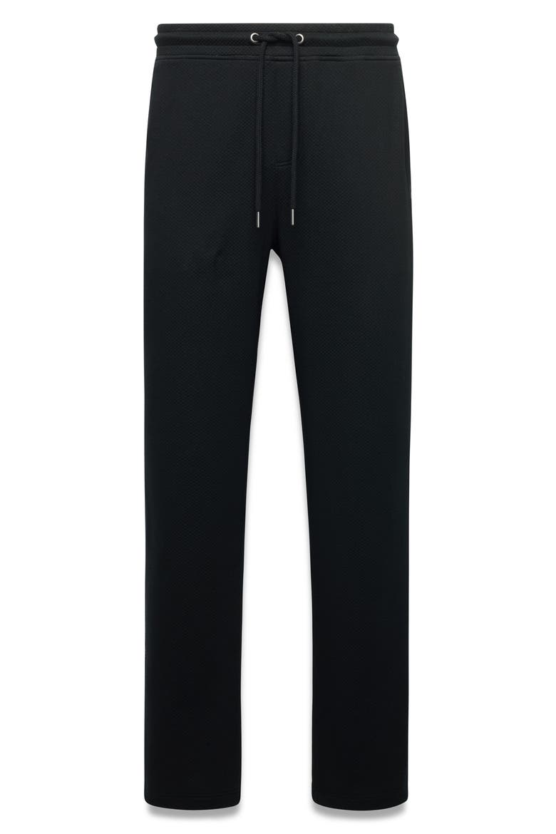 Marc Textured Straight Leg Sweatpants, Alternate, color, BLACK