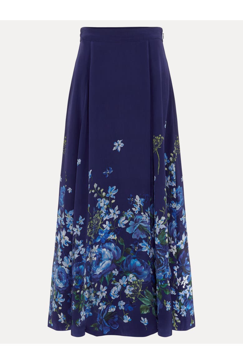 Maeve Floral Skirt, Alternate, color, Navy