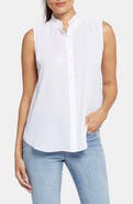 NYDJ Print Ruffle Neck Sleeveless Top