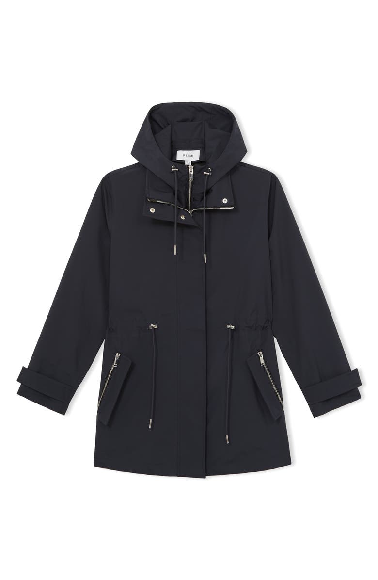 Reiss Tia Jacket with Hooded Bib, Alternate, color, Navy