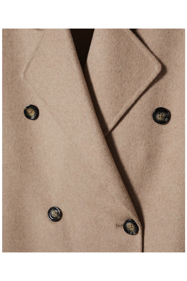 Oversize Double Breasted Wool Blend Coat, Alternate, color, MEDIUM BROWN
