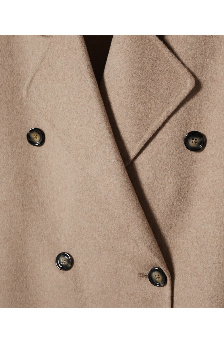 MANGO Oversize Double Breasted Wool Blend Coat, Alternate, color, 