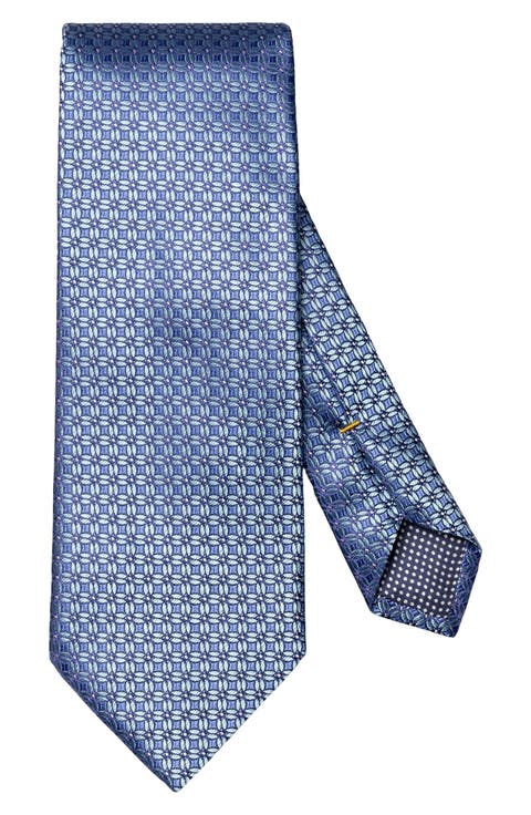Floral Geometric Silk Tie