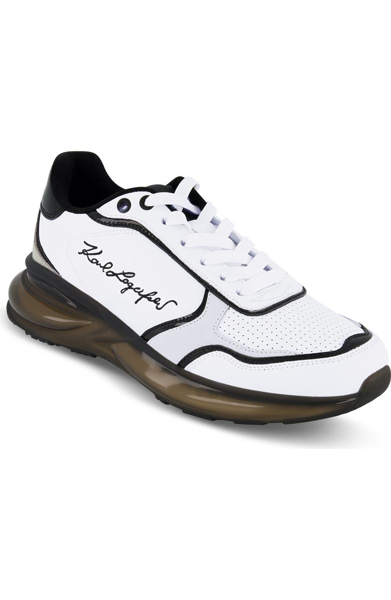 KARL LAGERFELD PARIS Logo Embroidered Runner Sneaker, Main, color,