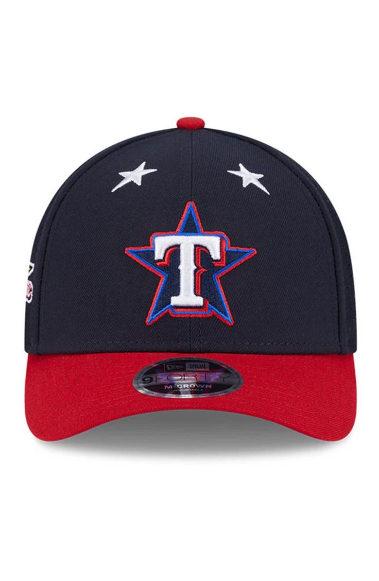 New Era Men's New Era Navy/Red  Texas Rangers 2025 MLB All-Star Game Workout 9FORTY M-Crown Adjustable Hat, Alternate, color, Navy