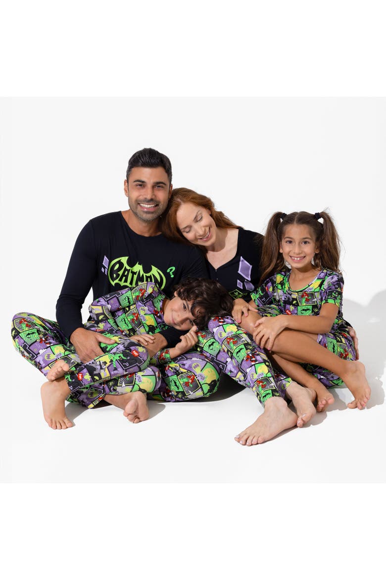 Batman Baddies Kids 2-Piece Short Sleeve & Shorts Pajama Set, Alternate, color, Batman Baddies