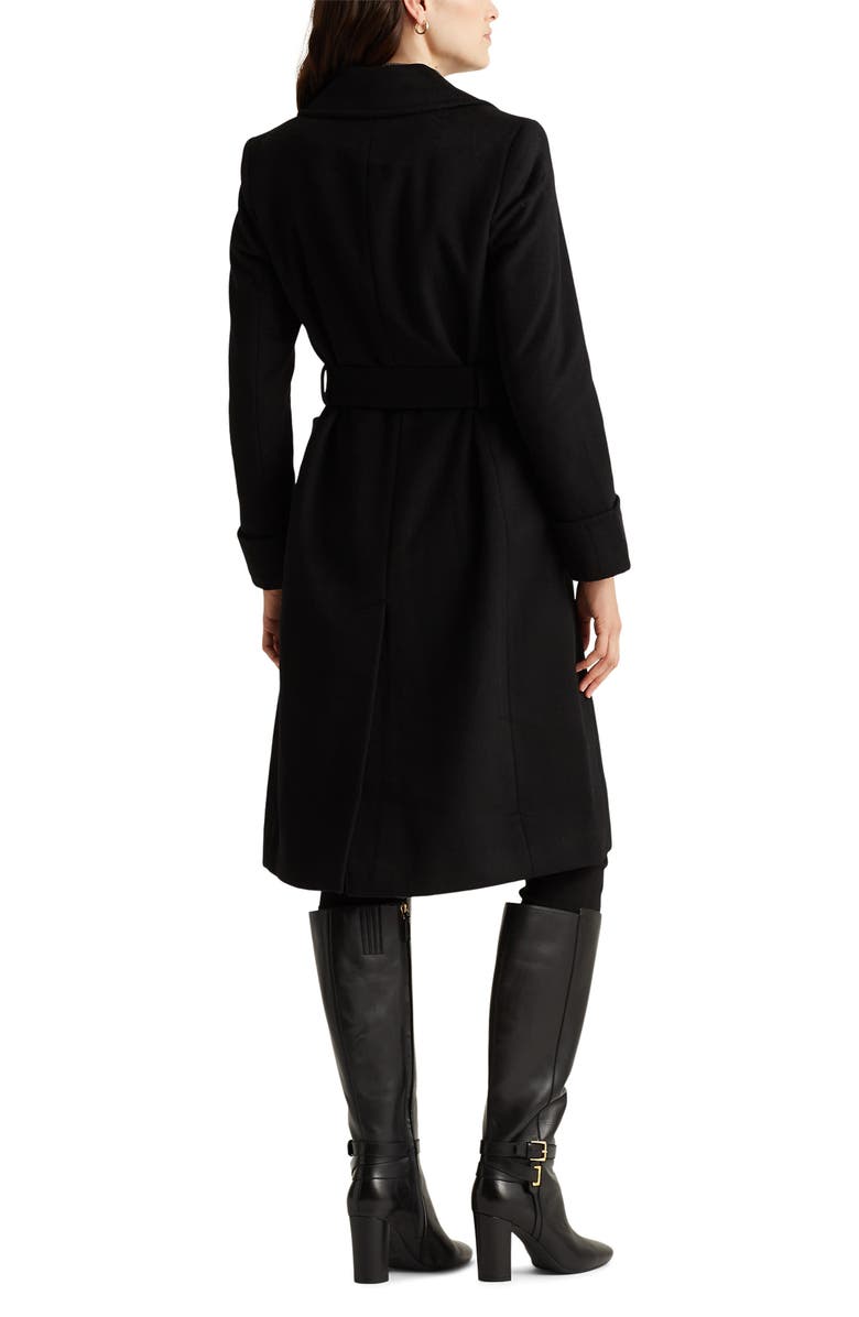 Lauren Ralph Lauren Belted Wool Blend Wrap Coat, Alternate, color,