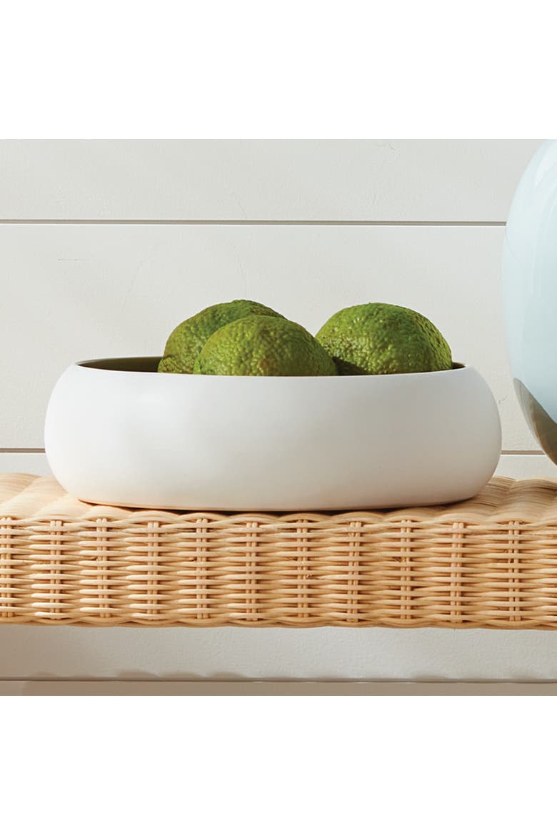 Barclay Butera Sandbar Decorative Bowl - White/Taupe, Alternate, color, White