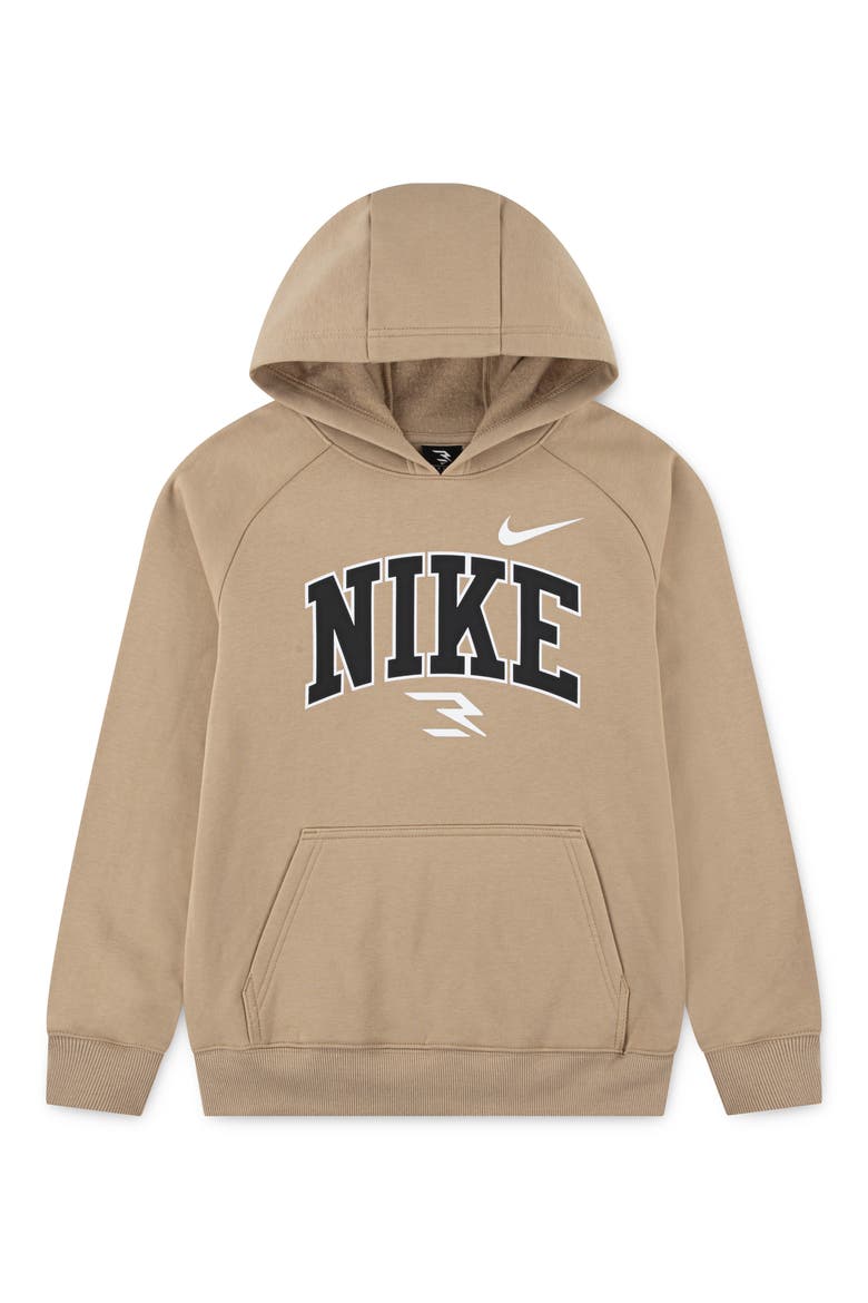Kids' Varsity Logo Graphic Hoodie, Main, color, HEMP