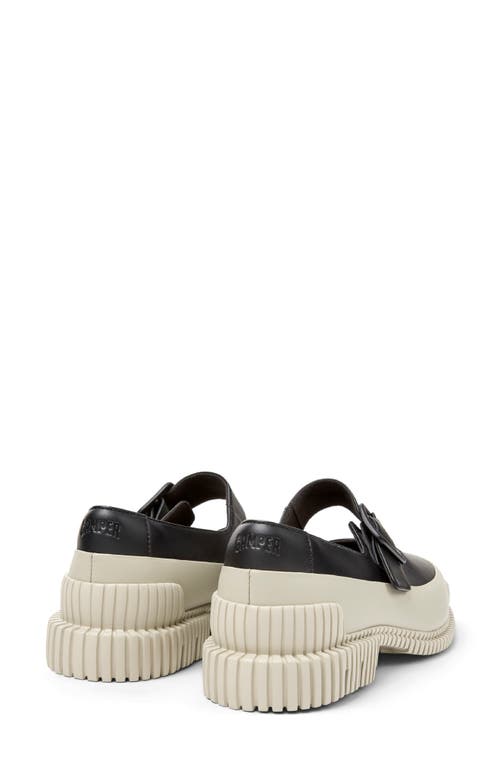 Camper Pix Buckled Leather Ballet Flats In Black