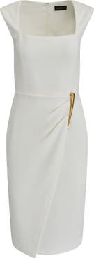 Donna Karan New York Wrap Front Sleeveless Sheath Dress