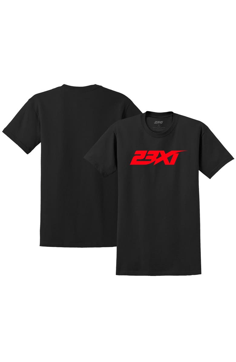 23XI Racing Men's  Black 23XI Racing Logo Tri-Blend T-Shirt, Alternate, color, Black