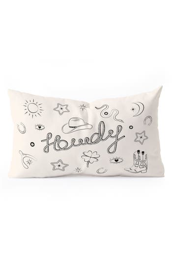 Shop Deny Designs Good Luck Lumbar Throw Pillow In Cream