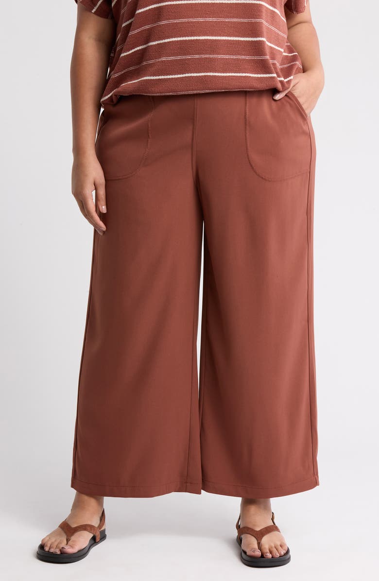 MAX STUDIO Easy Leg Trouser, Main, color, Chestnut