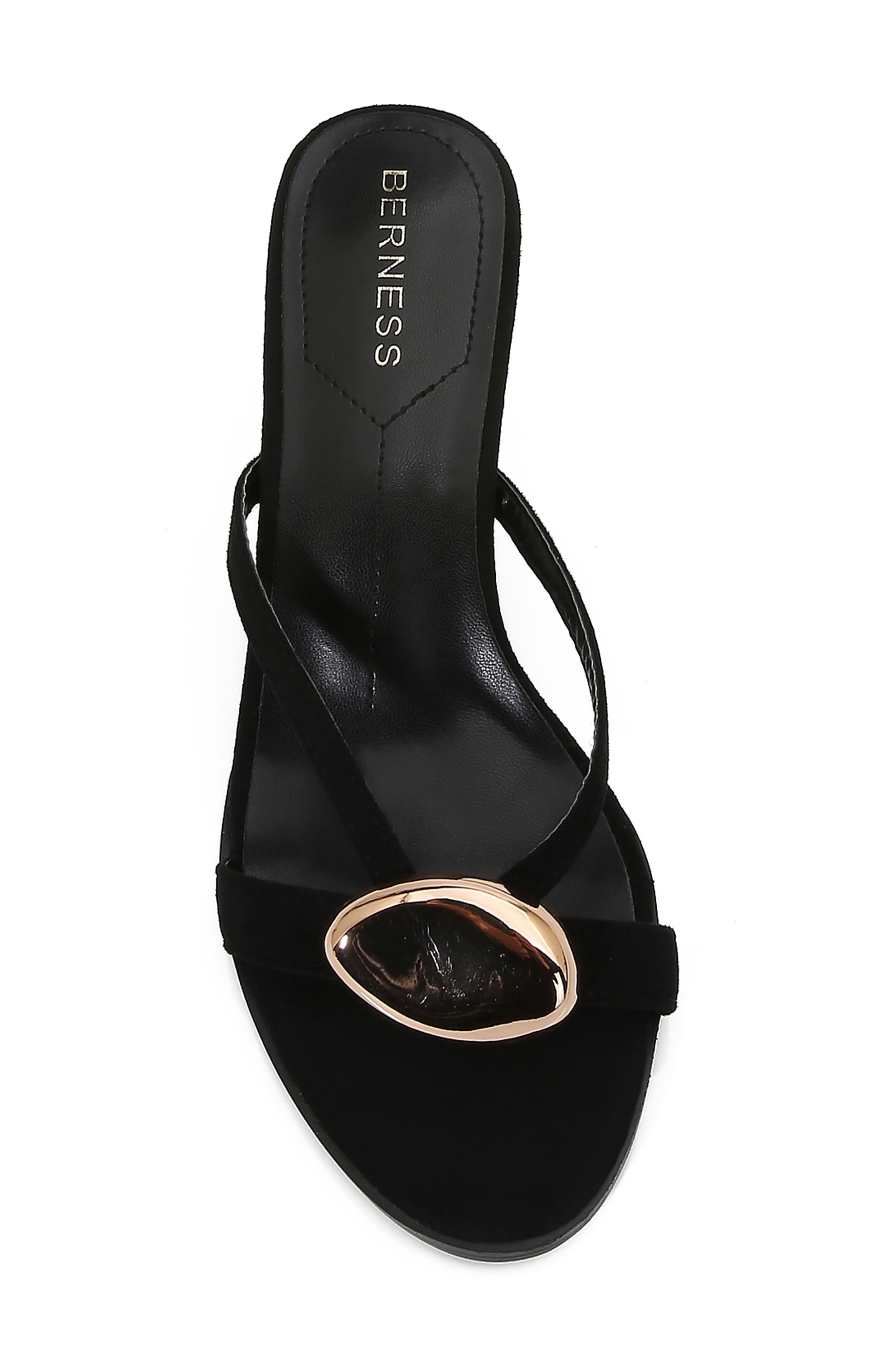 BERNESS Royalty Kitten Heel Sandal, Alternate, color, Black