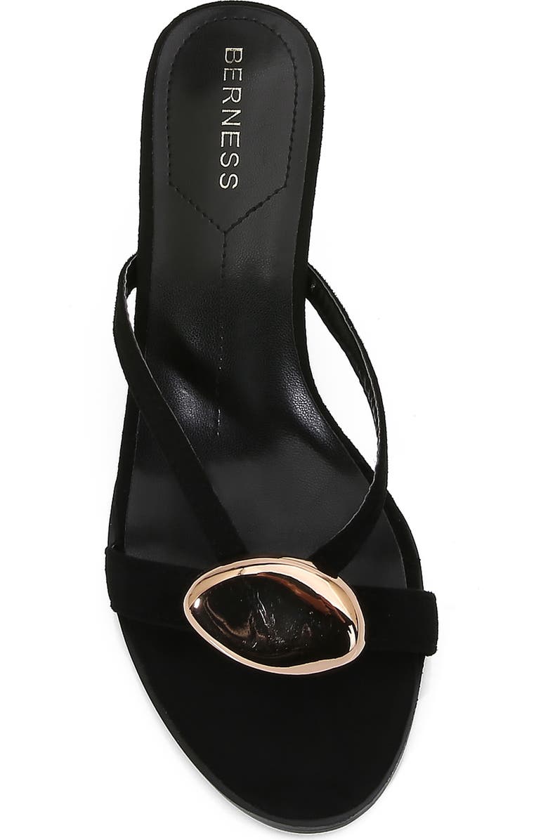 BERNESS Royalty Kitten Heel Sandal, Alternate, color, Black