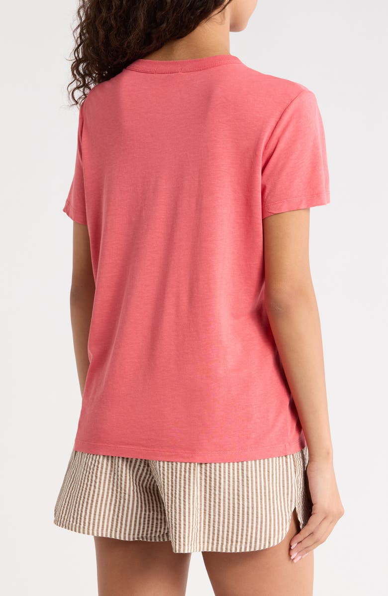 Marine Layer Tried and True Hemp & Cotton Crewneck T-Shirt, Alternate, color, Washed Red