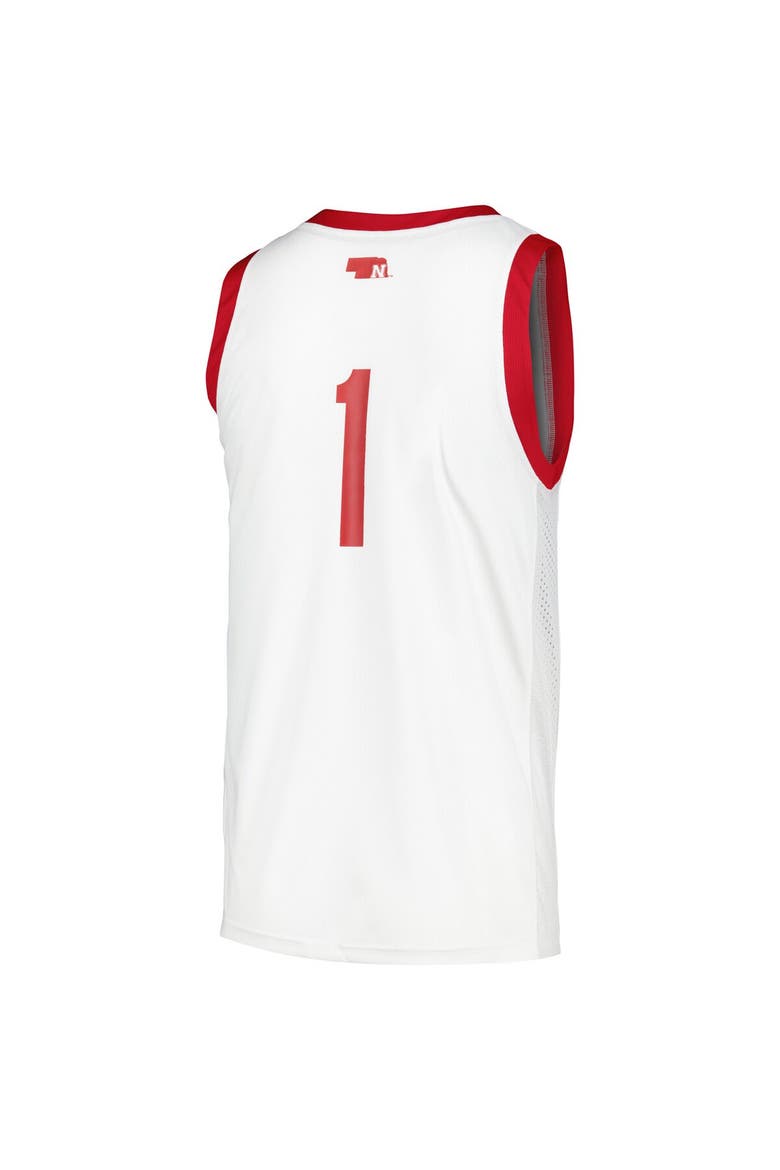 Men's adidas #1 White Nebraska Huskers Team Swingman Jersey, Alternate, color, White