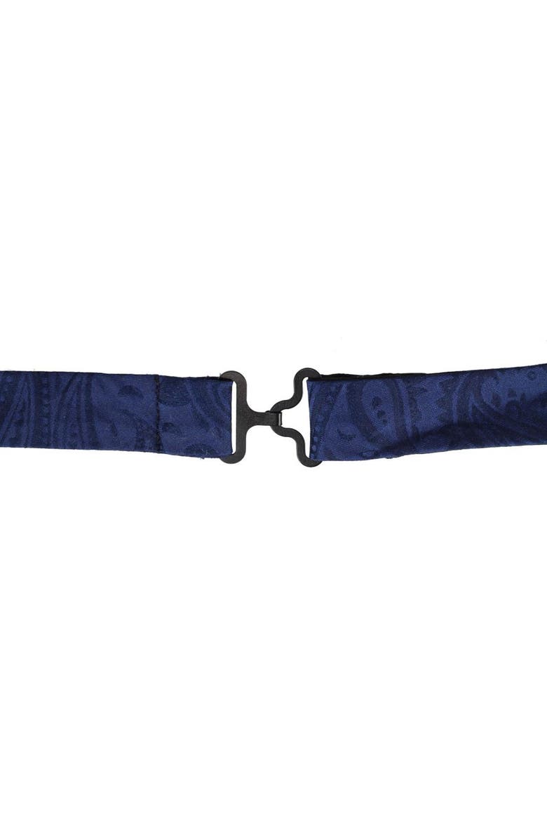Banbury Tone on Tone Paisley Silk Bow Tie, Alternate, color, Navy Blue