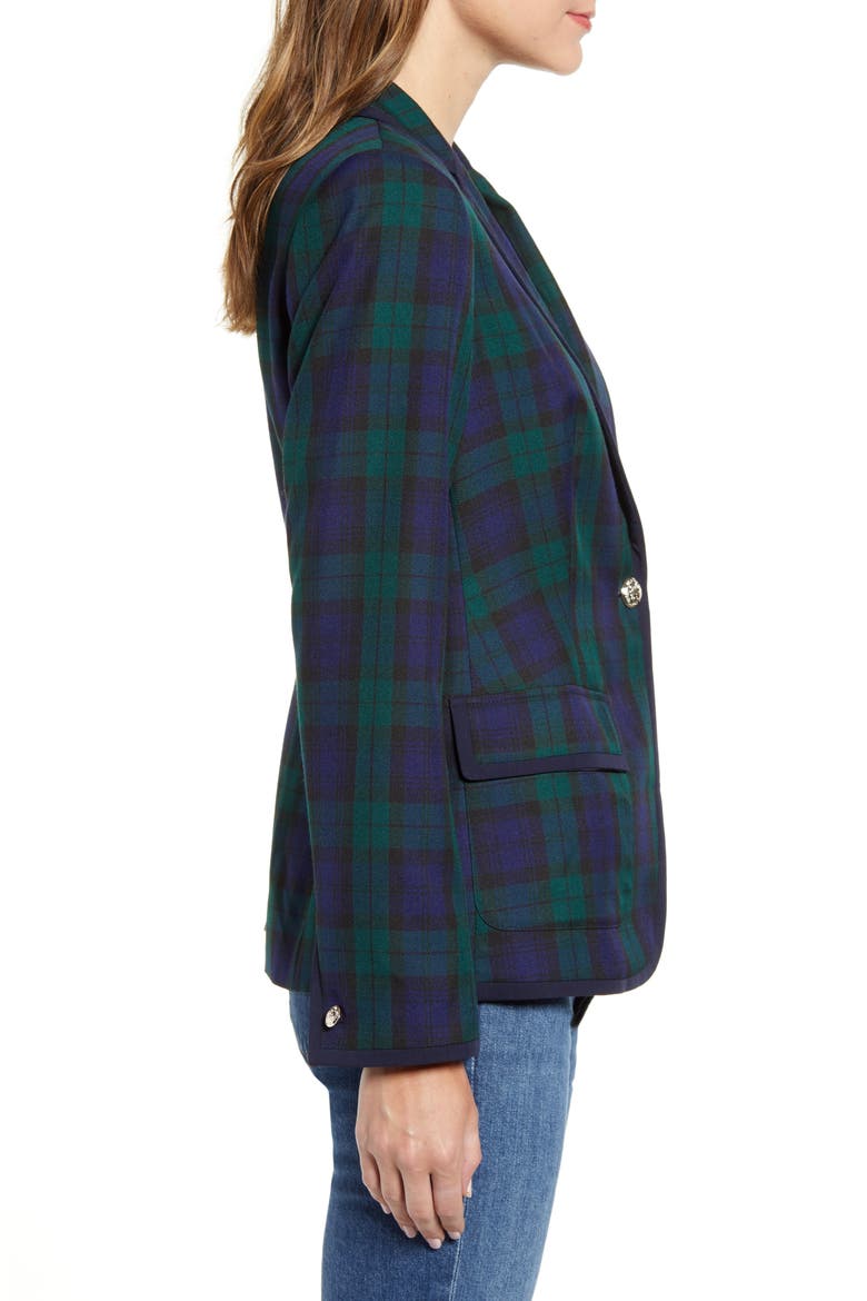 Black Watch Tartan Blazer, Alternate, color, BLADE BLACKWATCH- NAVY/ GREEN