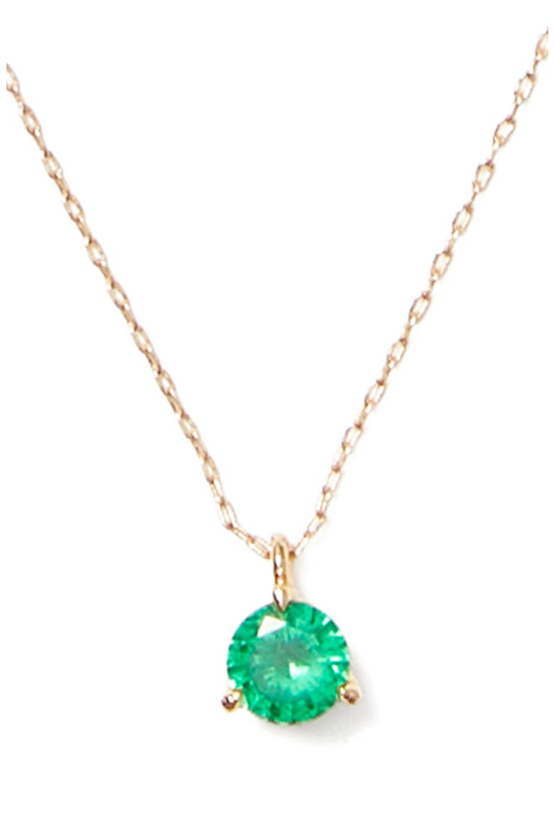 brilliant statements cubic zirconia pendant necklace, Main, color, EMERALD